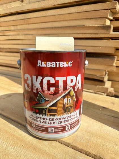 АКВАТЕКС ЭКСТРА Ваниль 2,7 л, Восковое защитно-декоративное покрытие для древесины