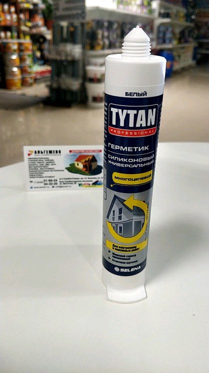 Tytan Professional герметик силиконовый универсальный белый 80 мл