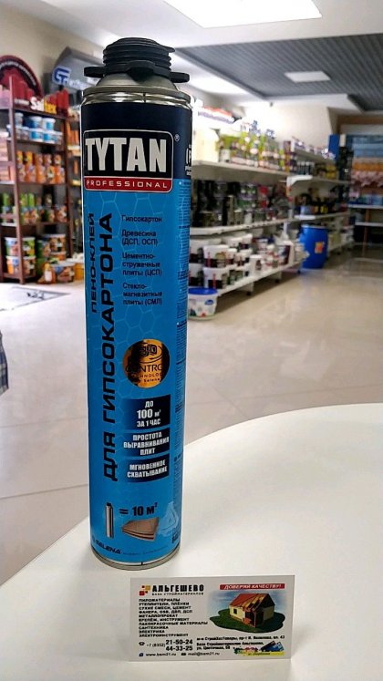 Пено-клей для гипсокартона Tytan Professional 840 мл