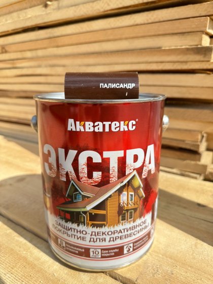АКВАТЕКС ЭКСТРА Палисандр 2,7 л, Восковое защитно-декоративное покрытие для древесины
