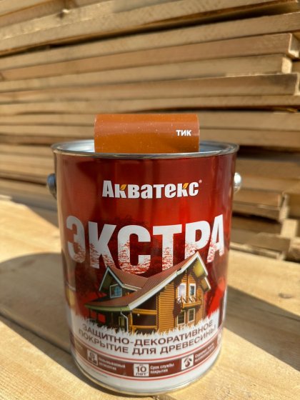 АКВАТЕКС ЭКСТРА Тик 2,7 л, Восковое защитно-декоративное покрытие для древесины