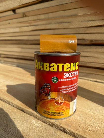 АКВАТЕКС ЭКСТРА Дуб 0,8 л, Восковое защитно-декоративное покрытие для древесины