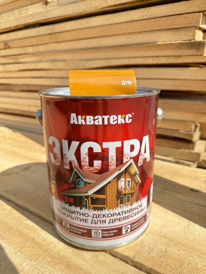АКВАТЕКС ЭКСТРА Дуб 2,7 л, Восковое защитно-декоративное покрытие для древесины