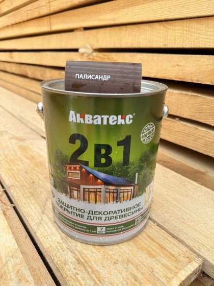 АКВАТЕКС 2в1 Палисандр 2,7 л, Защитно-декоративное покрытие для древесины