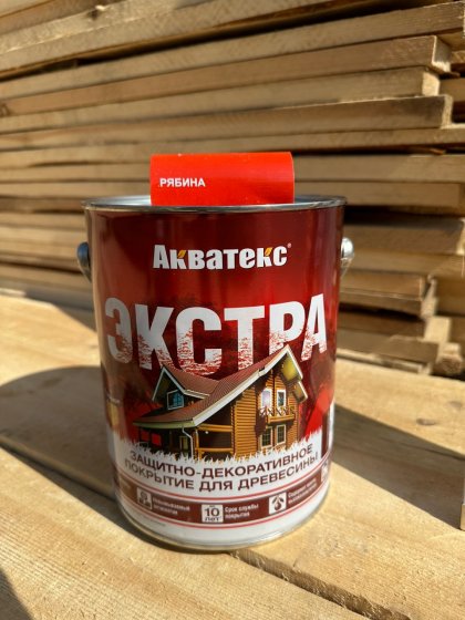 АКВАТЕКС ЭКСТРА Рябина 2,7 л, Восковое защитно-декоративное покрытие для древесины