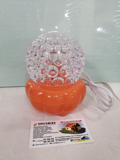 Лампа хрустальный шар WLE-F036 на цветной основе арт. 71048