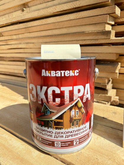 АКВАТЕКС ЭКСТРА Олива 2,7 л, Восковое защитно-декоративное покрытие для древесины