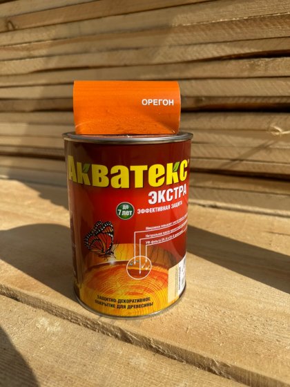 АКВАТЕКС ЭКСТРА Орегон 0,8 л, Восковое защитно-декоративное покрытие для древесины