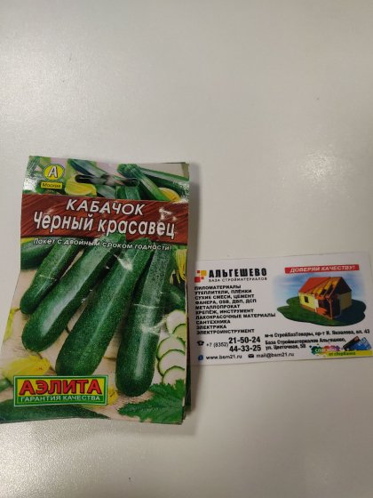Кабачок Черный красавец-цуккини Лидер