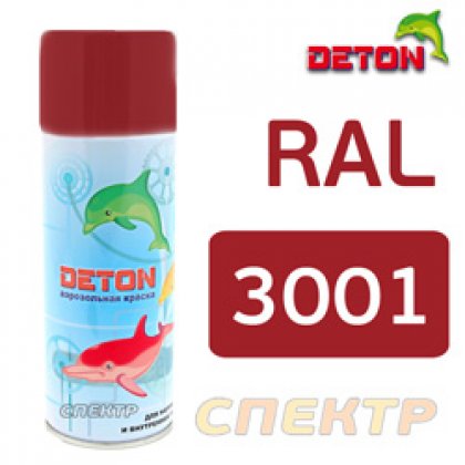 3001 Краска алкидная аэрозоль Красный Deton (520 мл)
