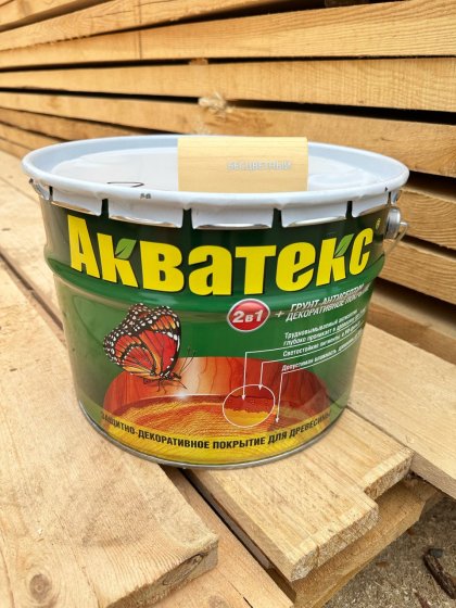 Акватекс 2в1 Бесцветный 9 л.д/защ.средство /11/55