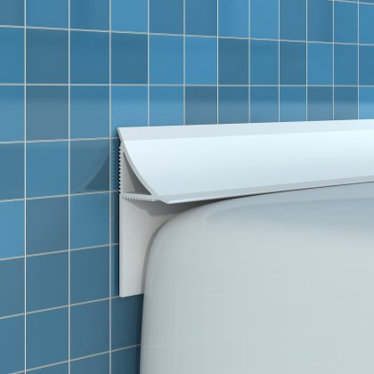 Бордюр для ванн и столешниц ПВХ ВС25 ГРЕЙС 15*15 1,85м 24шт/уп