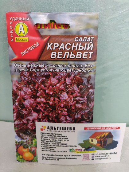 салат Красный вельвет красн. лист