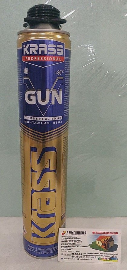 Пена монтажная пистолетная Krass Professional V50 750 мл