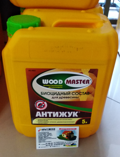Антисептический состав Антижук 5 л/1штWOODMASTER бесцветный