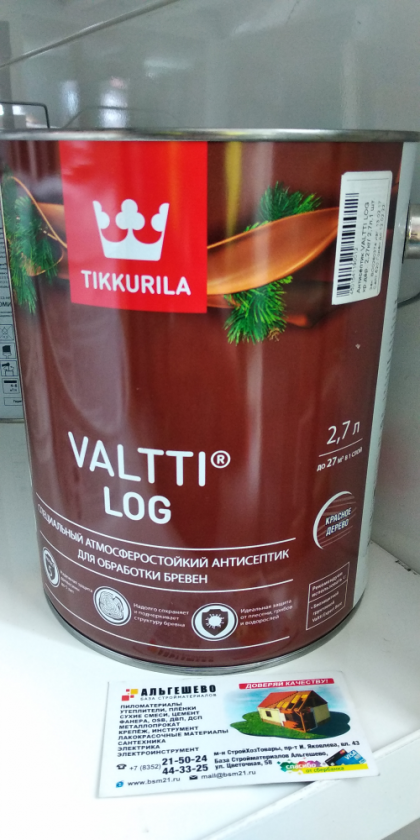 Антисептик VALTTI LOG красное дерево (2,7 л)