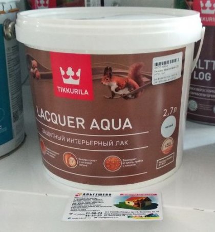Лак интерьерный EURO LACQUER AQUA EP мат 2,7л // Tikkurila