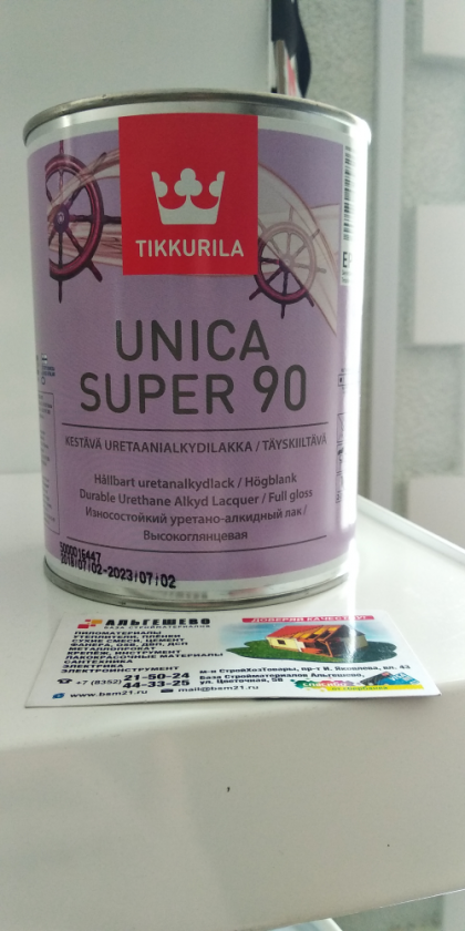 Лак универсальный UNICA SUPER 90 STRONG EP в/гл (0,9 л)