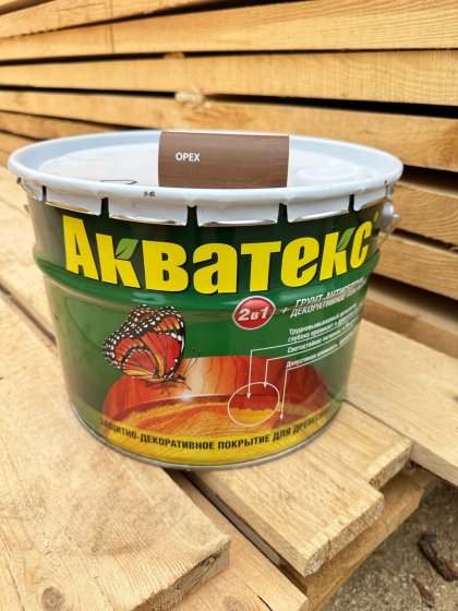 Акватекс 2в1 Орех 9 л.д/защ.средство