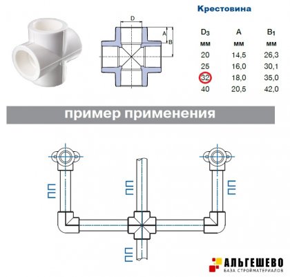 Крестовина ПП d 32