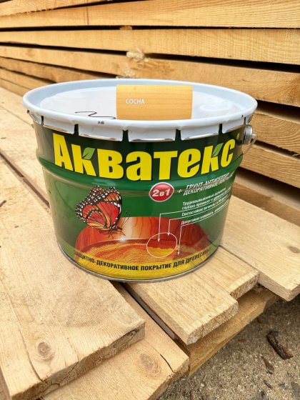 Акватекс 2в1 Сосна 9л.д/защ.средство /11/55