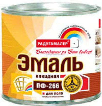 Эмаль для пола ПФ-266 Радуга золотисто-коричневая (0,9кг)(14)