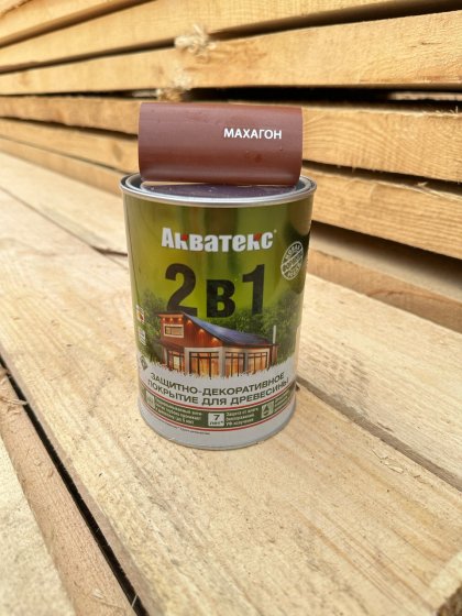Акватекс 2в1 Махагон  0,8 л.д/защ.средство /6