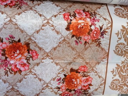 Клеенка столовая ЦВЕТОЧЕК на нетканой основе (ширина 1,35 м, длина 20 м)