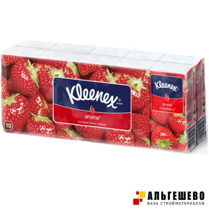 Носовые платочки Kleenex Aroma Клубника, 10 шт