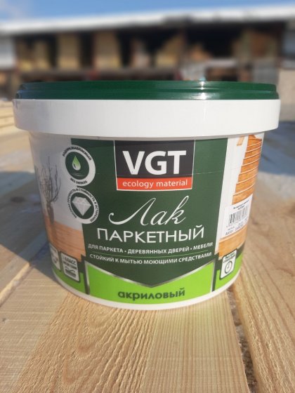 Лак паркетный акриловый матовый ВГТ (2,2 кг)