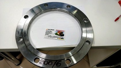 Фланец сталь плоский Ду 200 Ру6 тип 01 ряд 1 исп. B ГОСТ 33259-2015