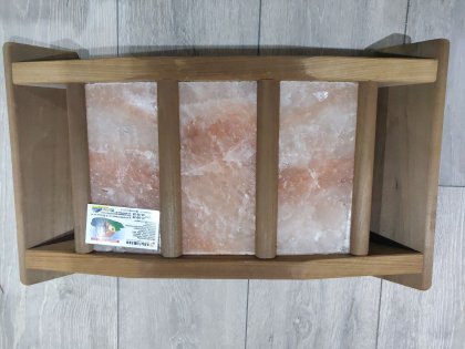 Абажур полукруглой формы  настенный с гималайской солью, 3 плитки