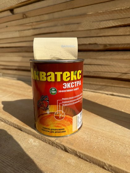 АКВАТЕКС ЭКСТРА Ваниль 0,8 л, Восковое защитно-декоративное покрытие для древесины