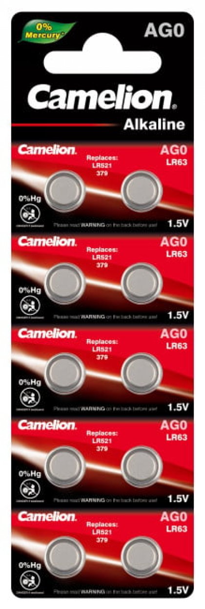 Батарейка Camelion AG0-LR521-10BL (G0,379,SR521W)