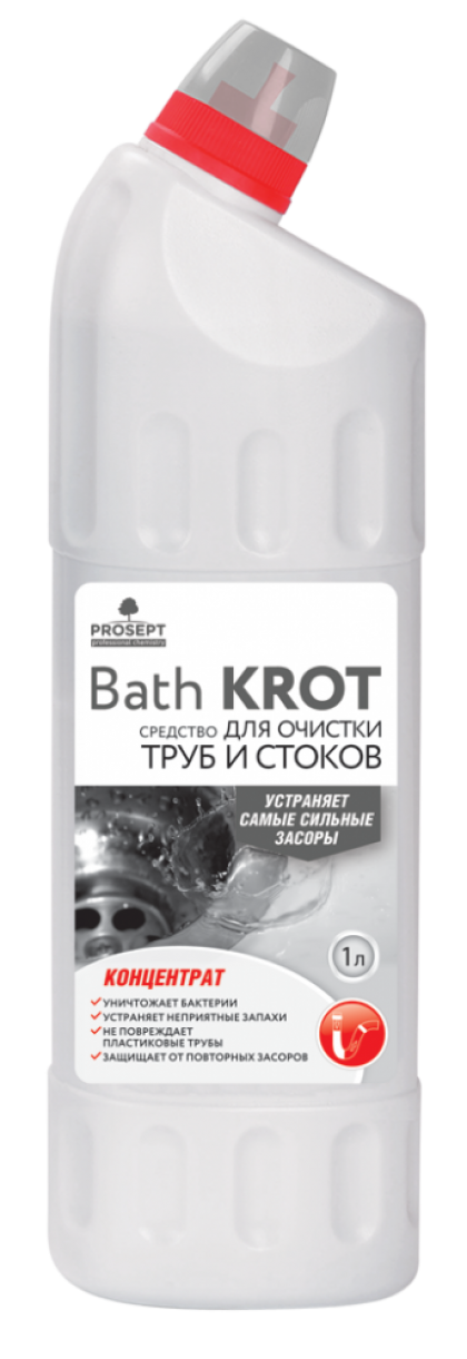 Bath Krot средство для устранения засоров в трубах. Концентрат. 1л