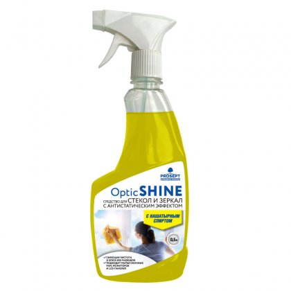 Optic Shine средство для мытья стекол и зеркал с антистатическим эффектом. Готовое к применению. 0,5