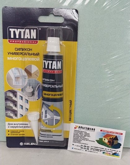 Tytan Professional герметик силиконовый универсальный бесцветный 80 мл
