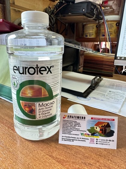 Eurotex -Сауна масло для защиты полка, флакон 800 мл (6)