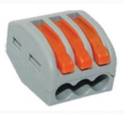 Smartbuy СМК-413 клеммная колодка с рычагом 3х(0,08-2,5мм2) (цена за 1шт.) тип WAGO SBE-cwcc-3