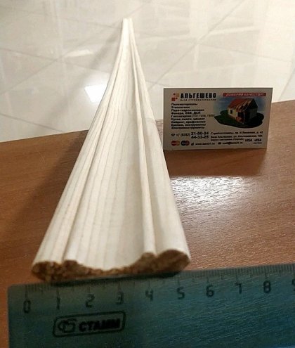 Плинтус деревянный 55 фигурный 2,00 м, упак. 20 шт.