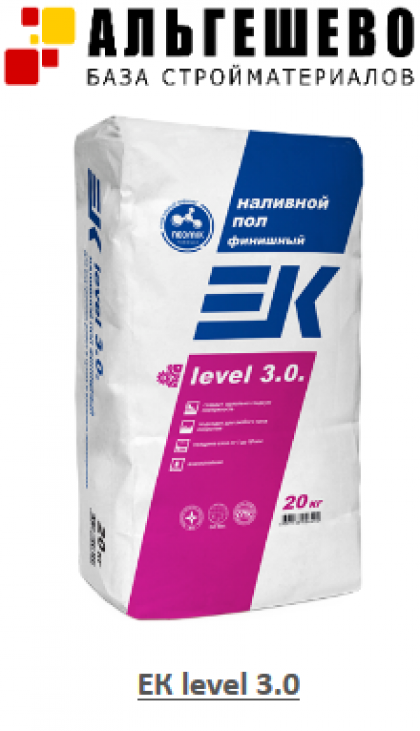ЕК level 3.0 (20 кг) наливной пол финишный до 10 мм, поддон 50 шт