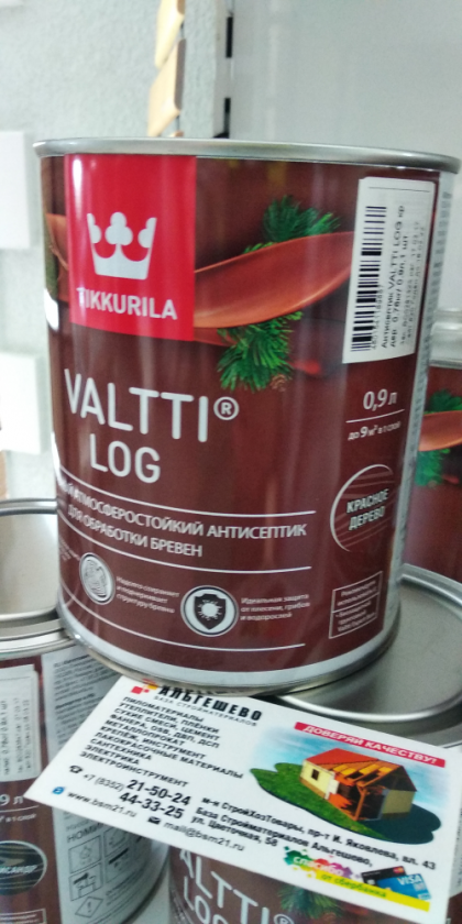 Антисептик VALTTI LOG (Валтти Лог) красное дерево 0,9 л // Tikkurila