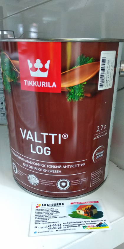 Антисептик VALTTI LOG (Валтти Лог) красное дерево 2,7 л // Tikkurila