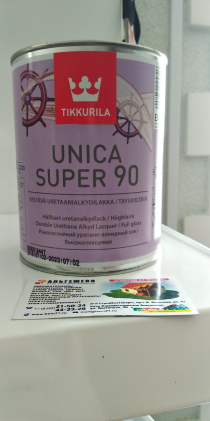 Лак универсальный UNICA SUPER 90 EP гл 0,9л // Tikkurila