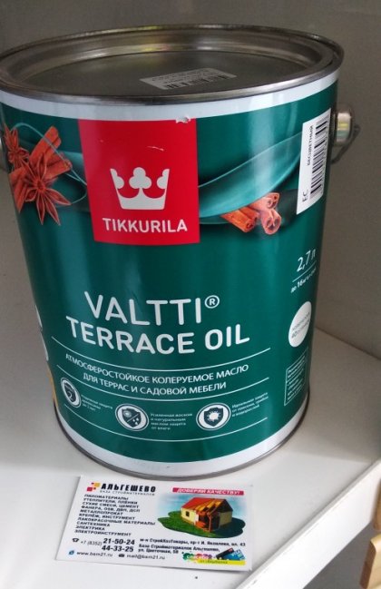 Масло для террас VALTTI TERRACE OIL EC 2,7 л // Tikkurila