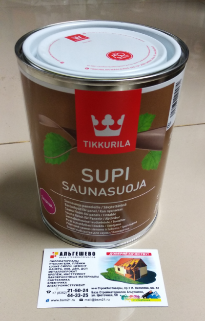 Состав для сауны SUPI SAUNASUOJA (Супи Саунасуоя) EP п/мат 0,9 л // Tikkurila