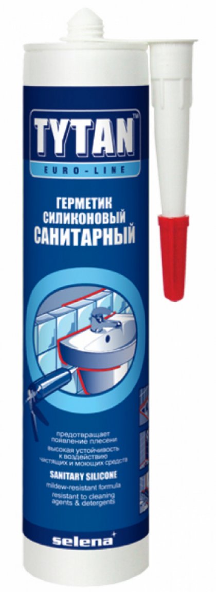 Tytan Euro-Line герметик силиконовый санитарный белый 290 мл