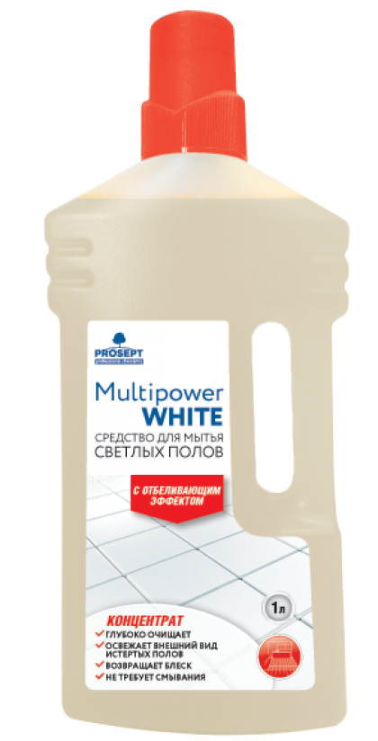 Multipower White. Средство для мытья светлых полов 1л